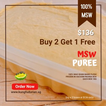 100% MSW Puree 1kg Buy 2 Free 1